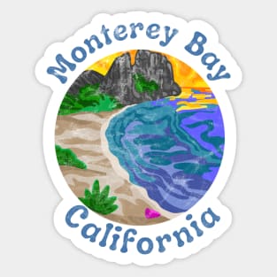 Monterey Bay California Distressed Sticker